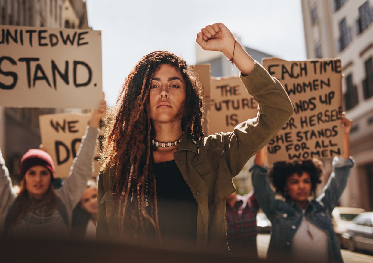 Group Protesting for Equality and Women Empowerment